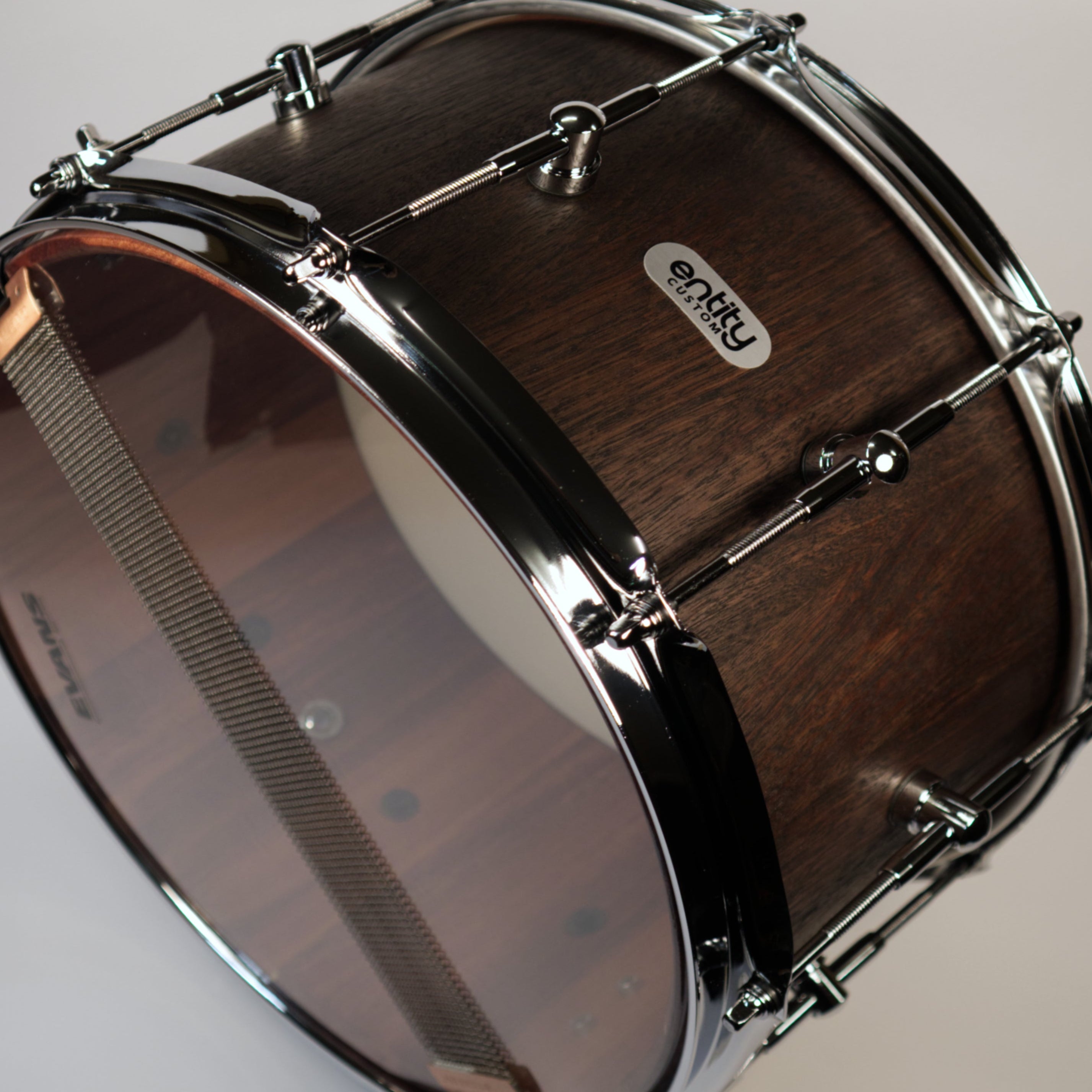 ENTITY CUSTOM BLACK JARRAH BLOCK SNARE DRUM (50% DEPOSIT)