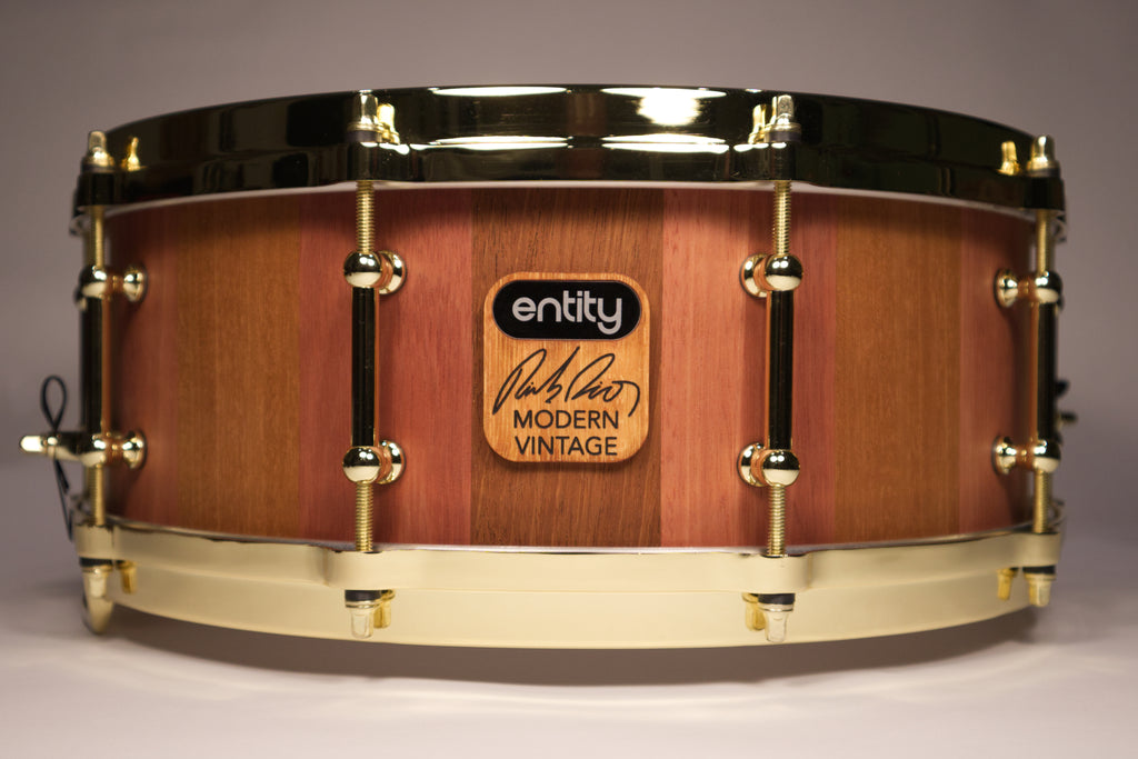 ENTITY RICK DIOR SIGNATURE MODERN VINTAGE MAHOGANY & JARRAH BLOCK SNARE DRUM (50% DEPOSIT)
