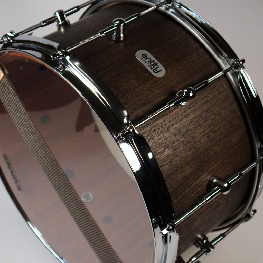 ENTITY EXTREME CUSTOM BLACK JARRAH BLOCK SNARE DRUM (50% DEPOSIT)