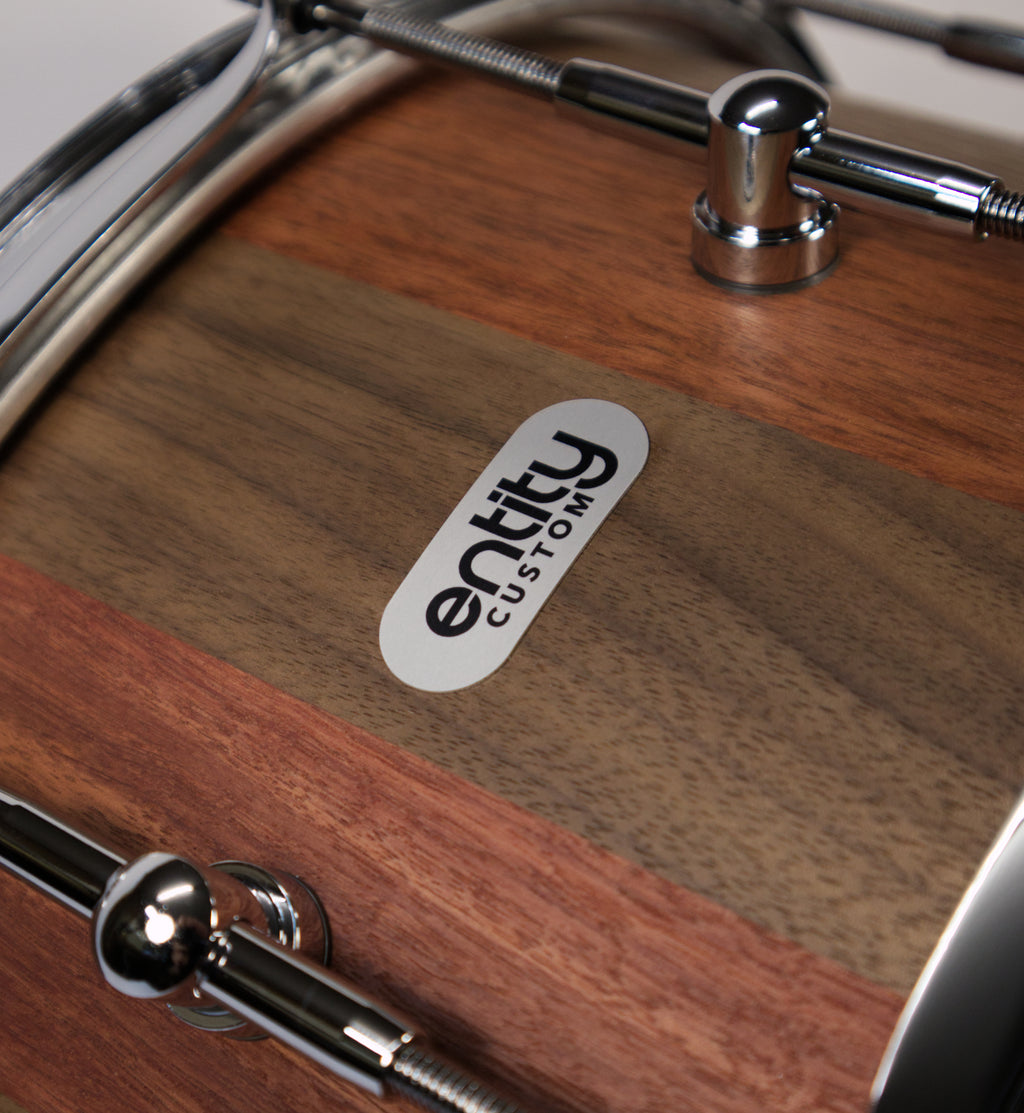 ENTITY CUSTOM WALNUT & JARRAH BLOCK SNARE DRUM (50% DEPOSIT)